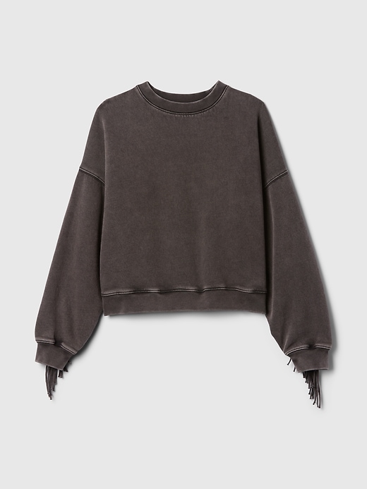 Image number 4 showing, Vintage Soft Wedge Crewneck Fringe Sweatshirt