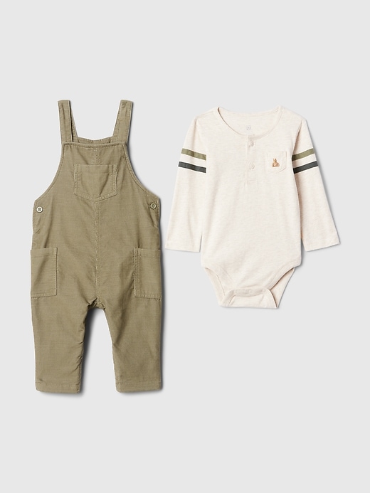 Image number 3 showing, Baby Corduroy Overall Outfit Set