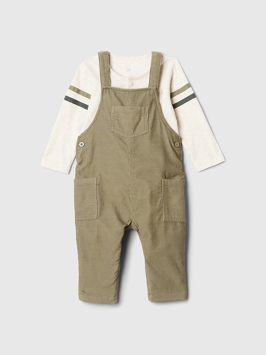 Image number 4 showing, Baby Corduroy Overall Outfit Set