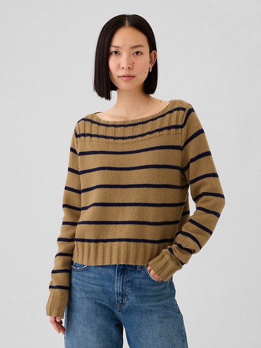 Image number 1 showing, CashSoft Boatneck Sweater