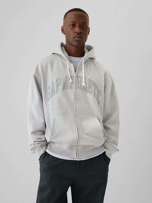 Image number 1 showing, Heavyweight Athletic Logo Full-Zip Hoodie