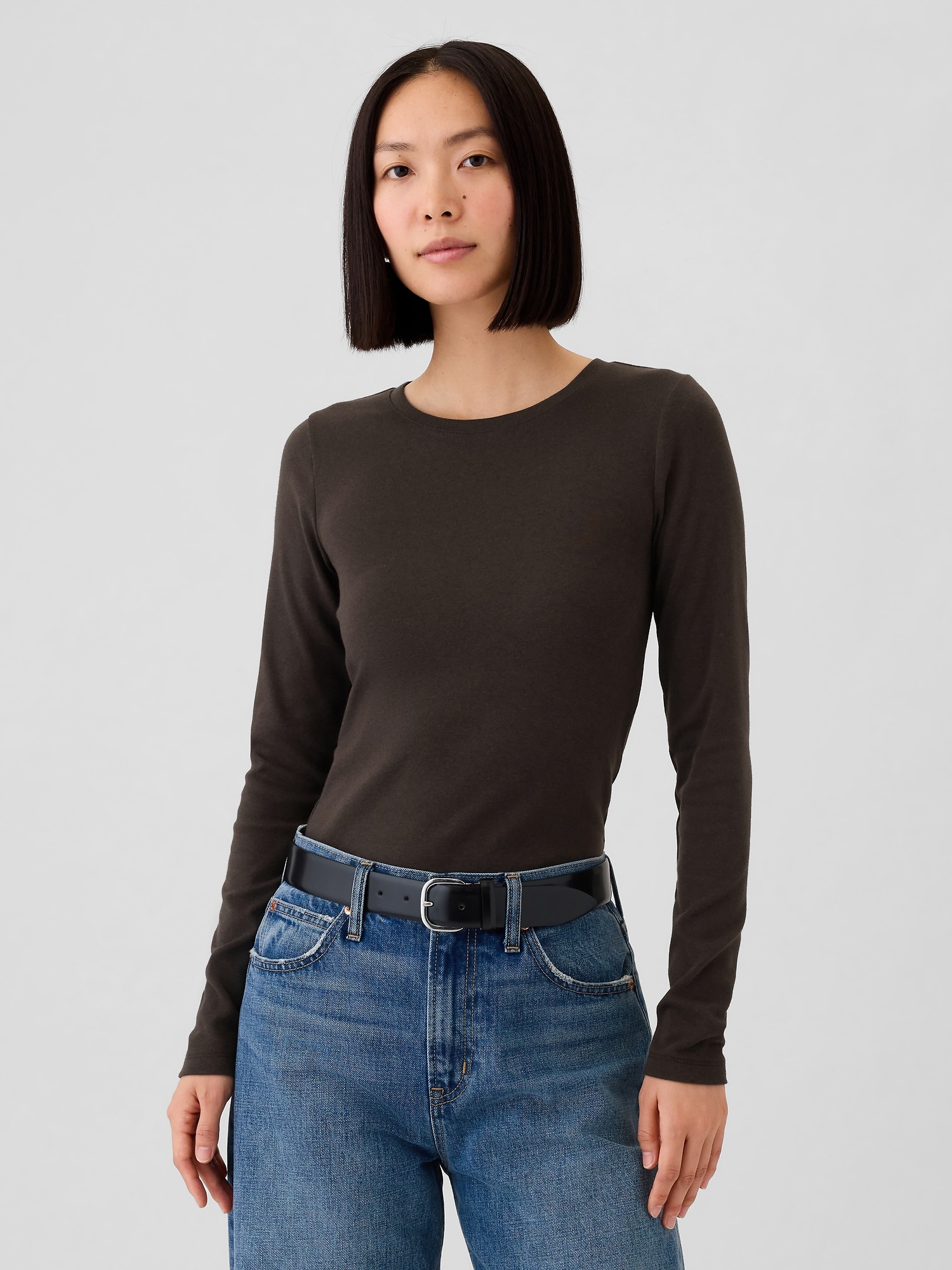 Modern Crewneck T-Shirt - Brown