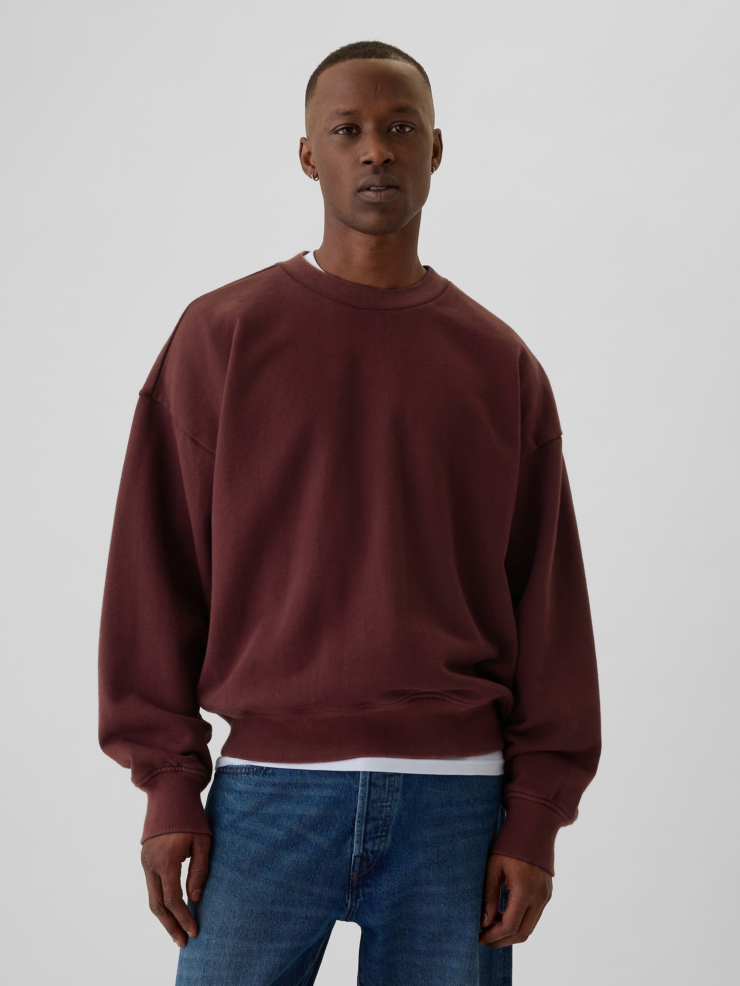 Heavyweight crewneck sweatshirt on sale