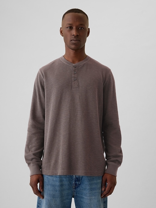 Image number 1 showing, Waffle Henley T-Shirt