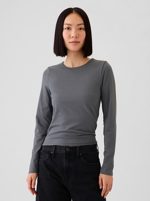 Image number 1 showing, Modern Compact Jersey Cropped T-Shirt