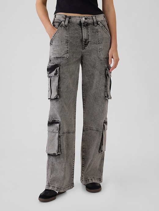 Image number 2 showing, Mid Rise Double Cargo '90s Loose Jeans