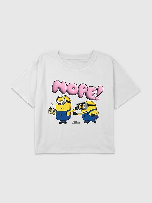 Image number 1 showing, Kids Minions Nope Graphic Boxy Crop Tee