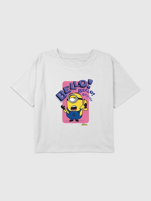 Image number 1 showing, Kids Minions Bello Graphic Boxy Crop Tee