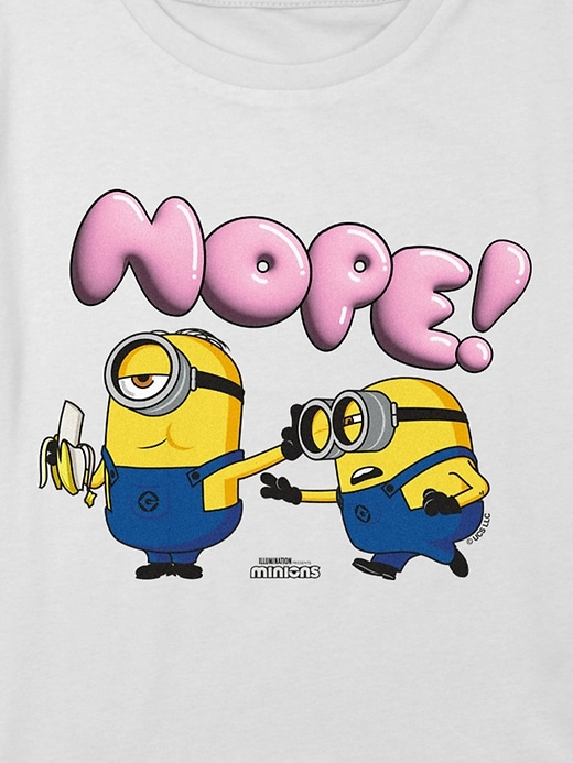 Image number 2 showing, Kids Minions Nope Graphic Boxy Crop Tee