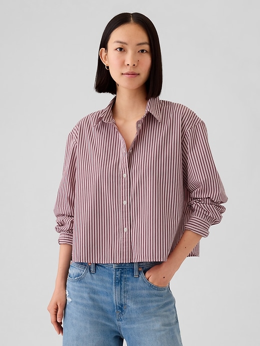 Image number 1 showing, Organic Cotton Cropped Shirt