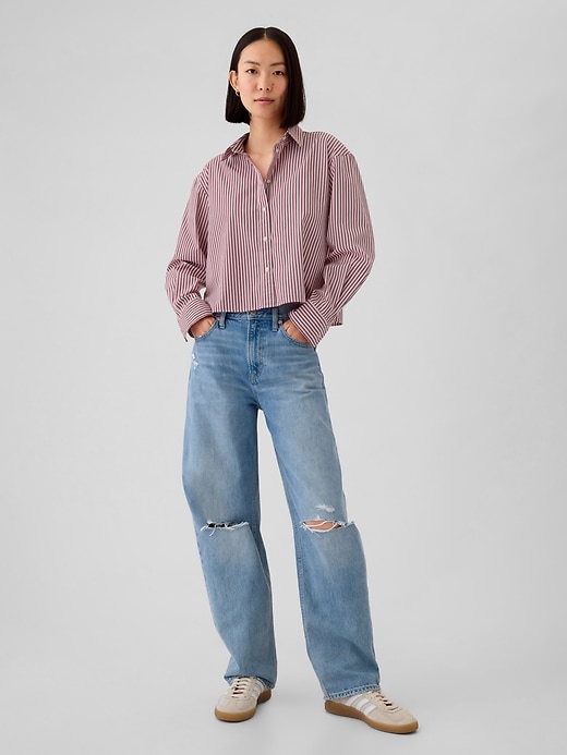 Image number 3 showing, Organic Cotton Cropped Shirt