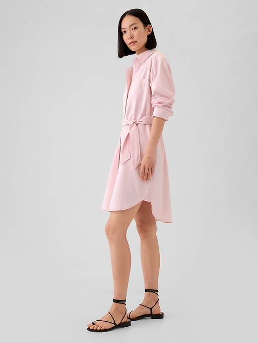 Image number 3 showing, Organic Cotton Oxford Mini Shirtdress