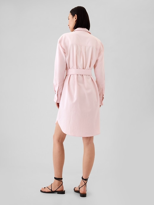 Image number 2 showing, Organic Cotton Oxford Mini Shirtdress