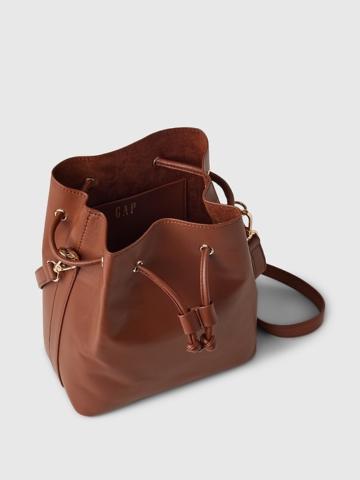 Image number 3 showing, Vegan Leather Bucket Bag