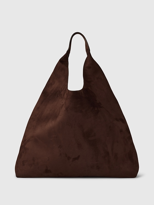 Image number 4 showing, Vegan Suede Slouchy Tote Bag