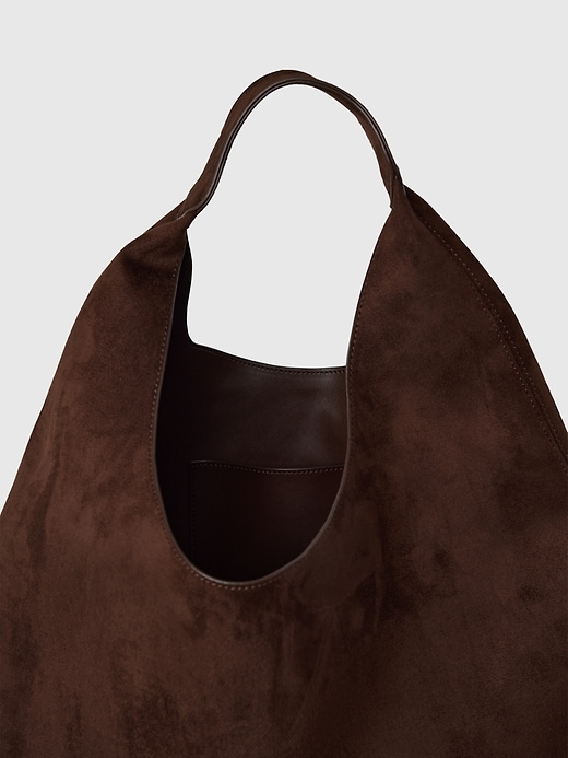 Image number 3 showing, Vegan Suede Slouchy Tote Bag