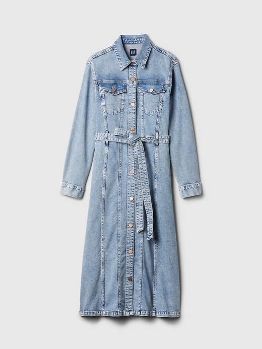 Image number 7 showing, Belted Denim Midi Dress