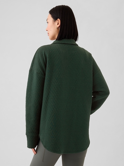 Image number 2 showing, GapFit Quilted Jacquard Half-Zip Pullover