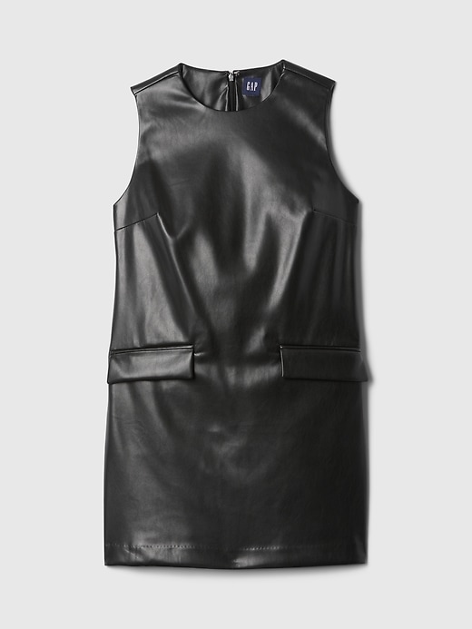 Image number 7 showing, Vegan Leather Shift Mini Dress