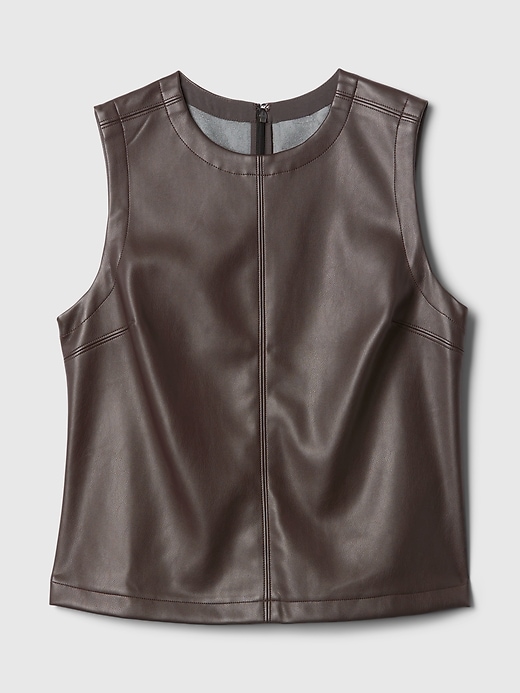 Image number 4 showing, Vegan Leather Shell Tank