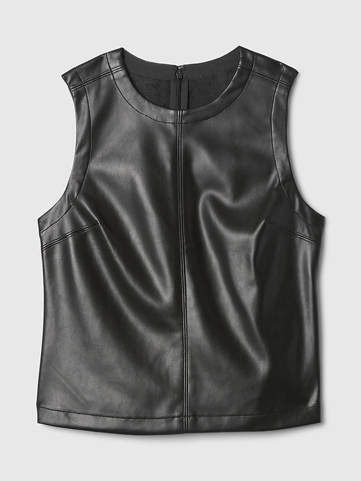 Image number 5 showing, Vegan Leather Shell Tank