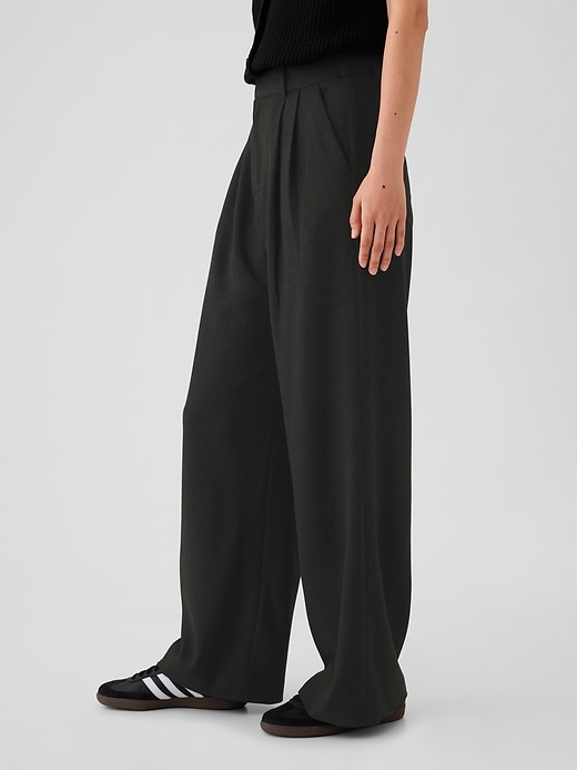 Image number 3 showing, 365 High Rise Brushed Twill Pleated Trousers