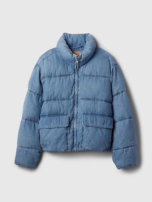 Image number 5 showing, Oversized Denim Puffer Jacket