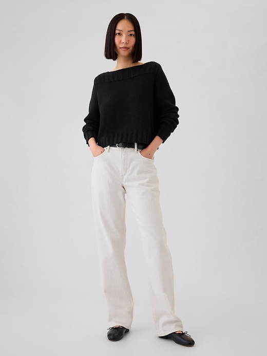 Image number 3 showing, CashSoft Boatneck Sweater