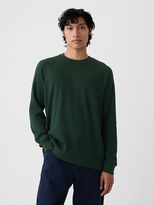 Image number 1 showing, Waffle-Knit Raglan T-Shirt