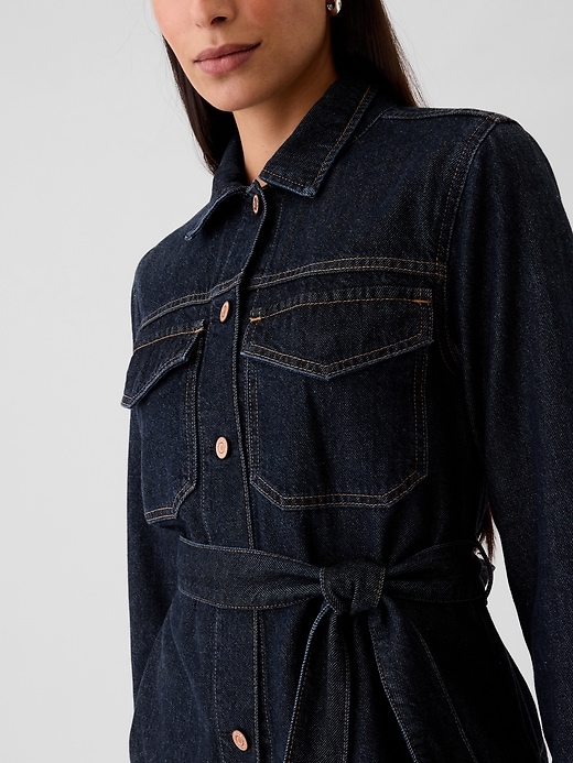 Image number 4 showing, UltraSoft Denim Belted Jacket