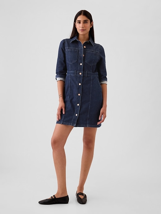 Image number 3 showing, Denim Mini Dress