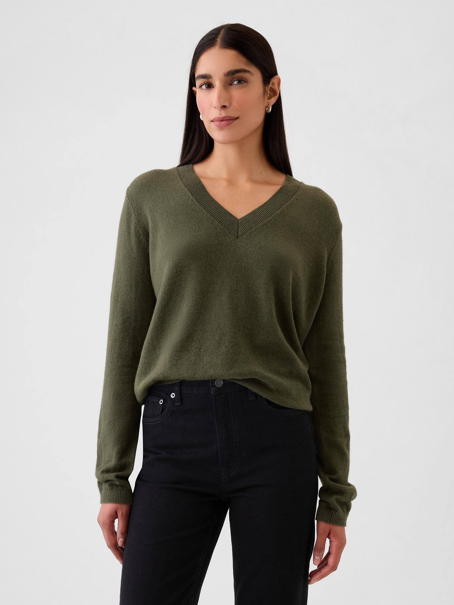 CashSoft V-Neck Sweater