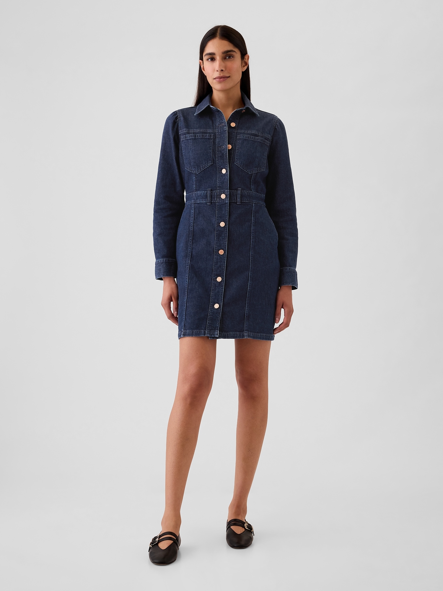 Denim shirt dress gap on sale