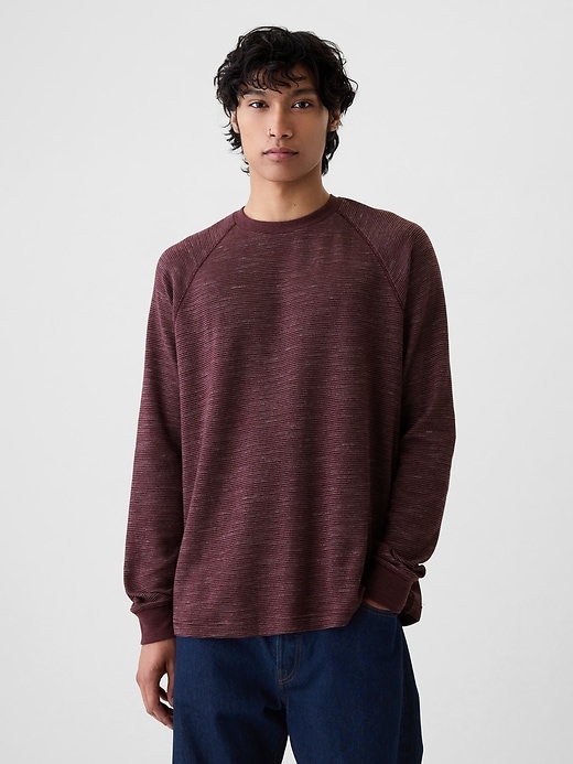 Image number 1 showing, Waffle-Knit Raglan T-Shirt