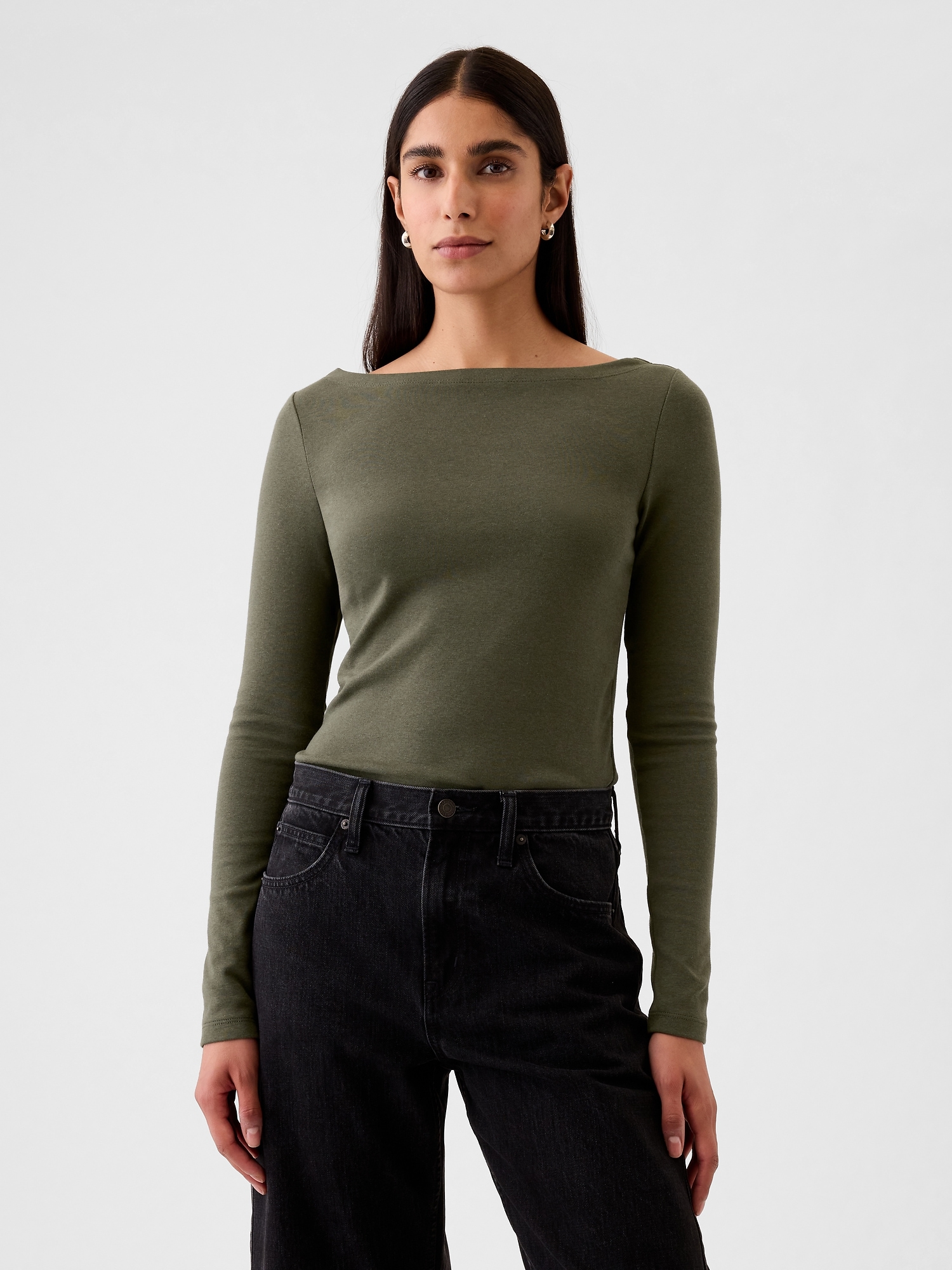 Modern Boatneck T-Shirt - Green