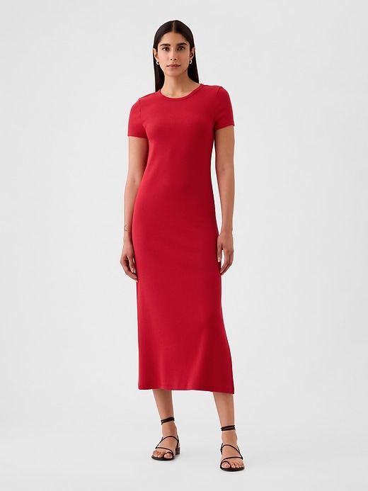 Image number 1 showing, Modern Rib Maxi T-Shirt Dress