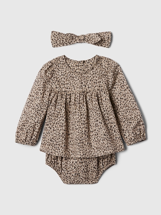 Image number 1 showing, Baby Leopard Bodysuit Dress