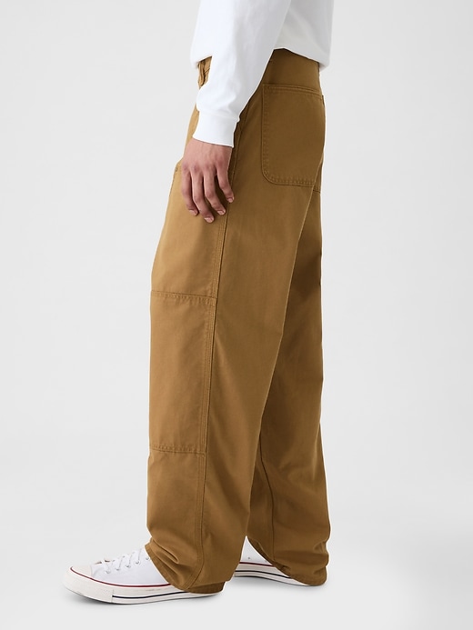 Image number 3 showing, Double-Knee Canvas Utility Baggy Jeans