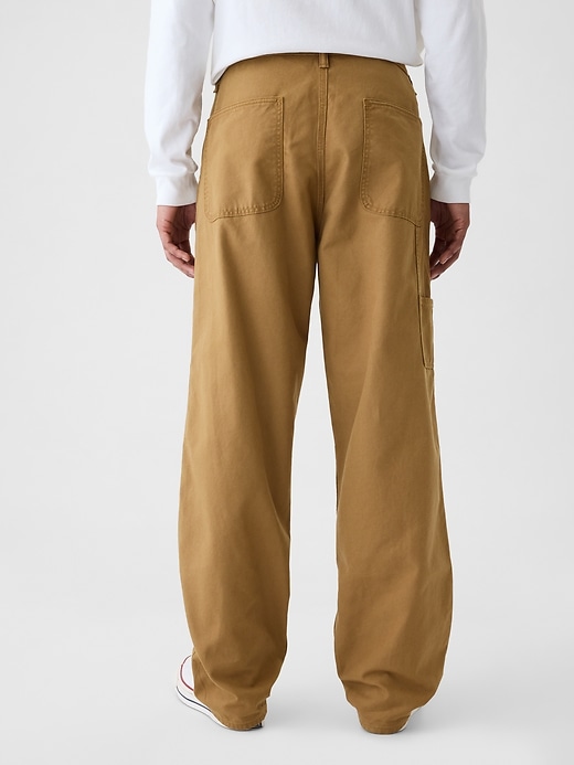 Image number 4 showing, Double-Knee Canvas Utility Baggy Jeans