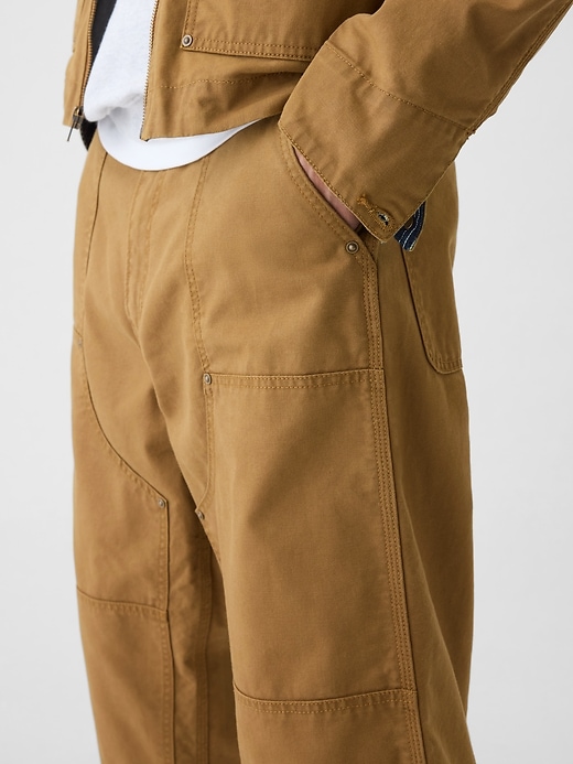 Image number 5 showing, Double-Knee Canvas Utility Baggy Jeans