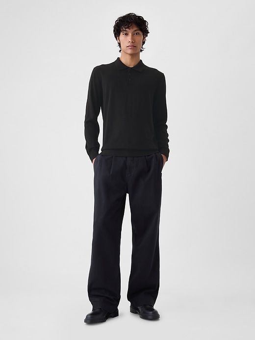 Image number 3 showing, Merino Polo Sweater