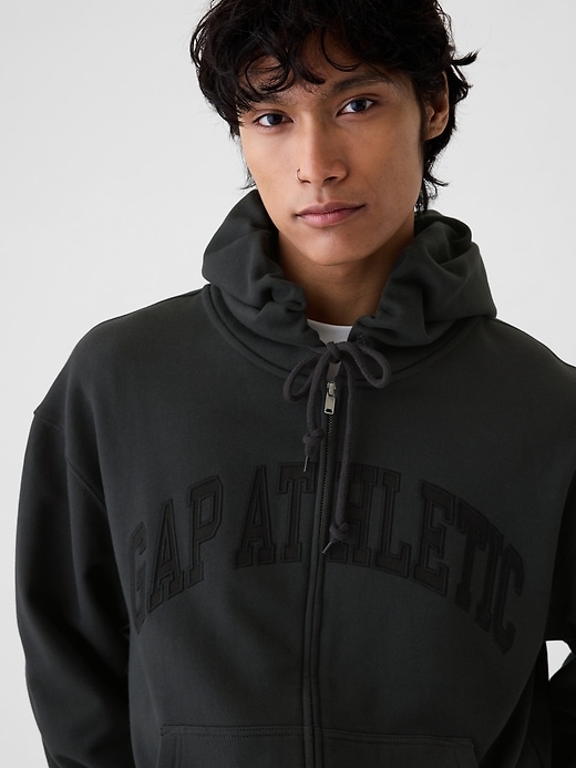 Image number 4 showing, Heavyweight Athletic Logo Full-Zip Hoodie