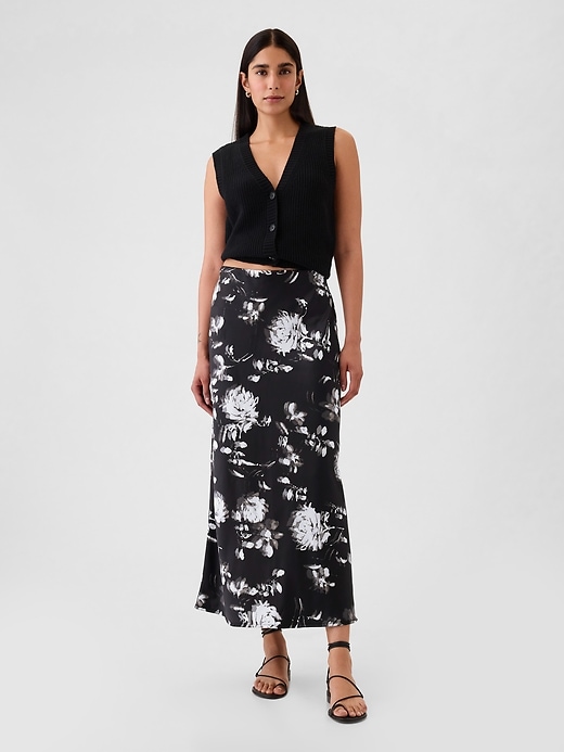 Image number 1 showing, Satin Maxi Skirt