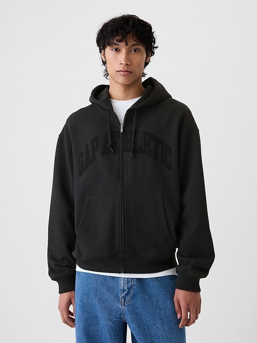 Image number 1 showing, Heavyweight Athletic Logo Full-Zip Hoodie