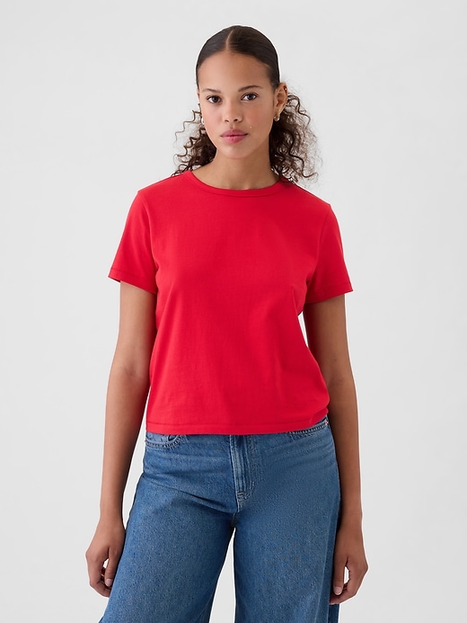 Image number 1 showing, Organic Cotton Vintage Shrunken T-Shirt