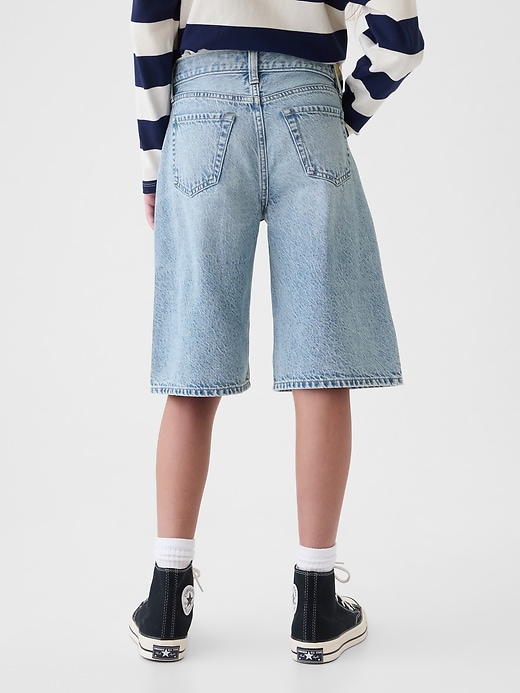 Image number 3 showing, Kids Mid Rise Longline Denim Shorts