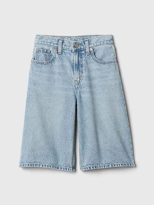 Image number 5 showing, Kids Mid Rise Longline Denim Shorts