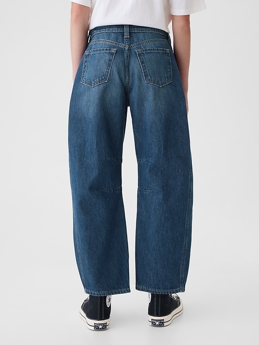 Image number 3 showing, Kids Mid Rise Crossover Horseshoe Jeans