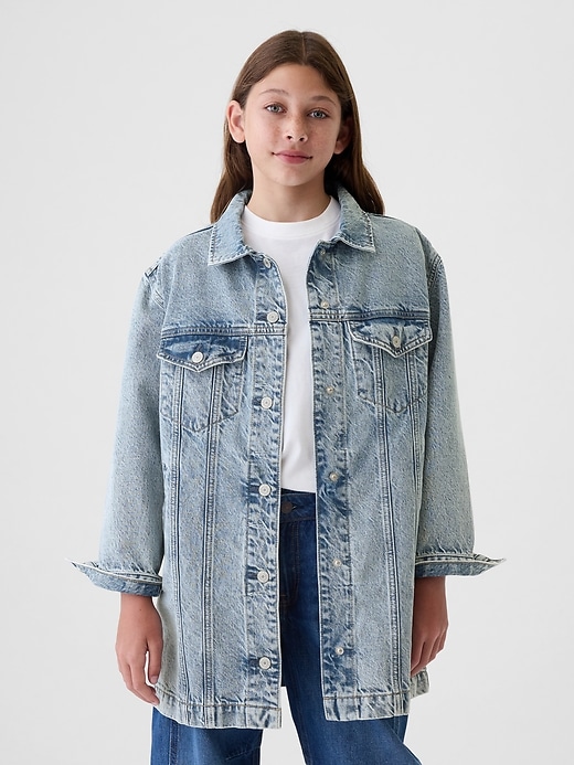 Image number 1 showing, Kids Longline Icon Denim Jacket