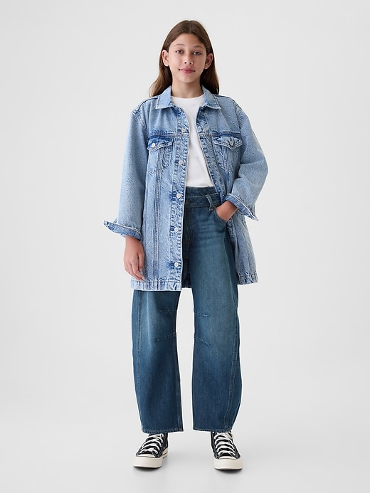 Image number 1 showing, Kids Mid Rise Crossover Horseshoe Jeans